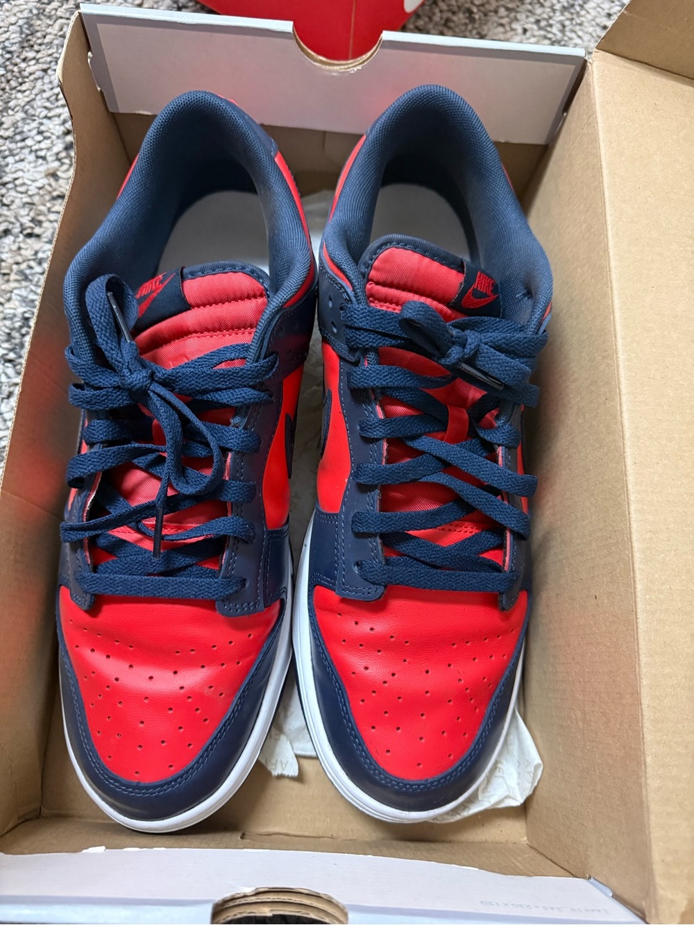 Size 13 - Nike Dunk Retro 2024 Low Navy Red DS